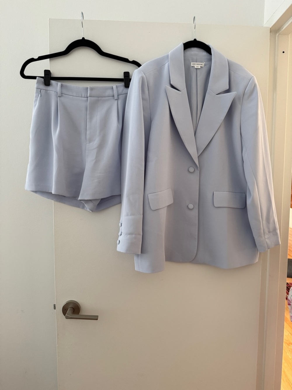 Good American periwinkle Women's Blazer & Shorts Set